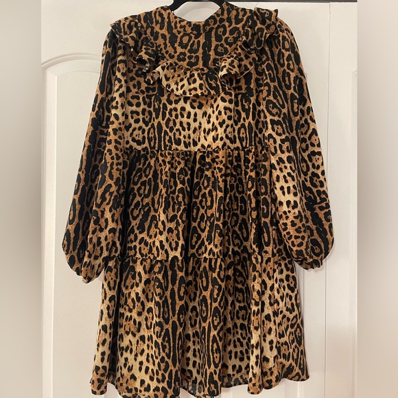 Scoop Leopard Print Dress - Picture 1 of 4